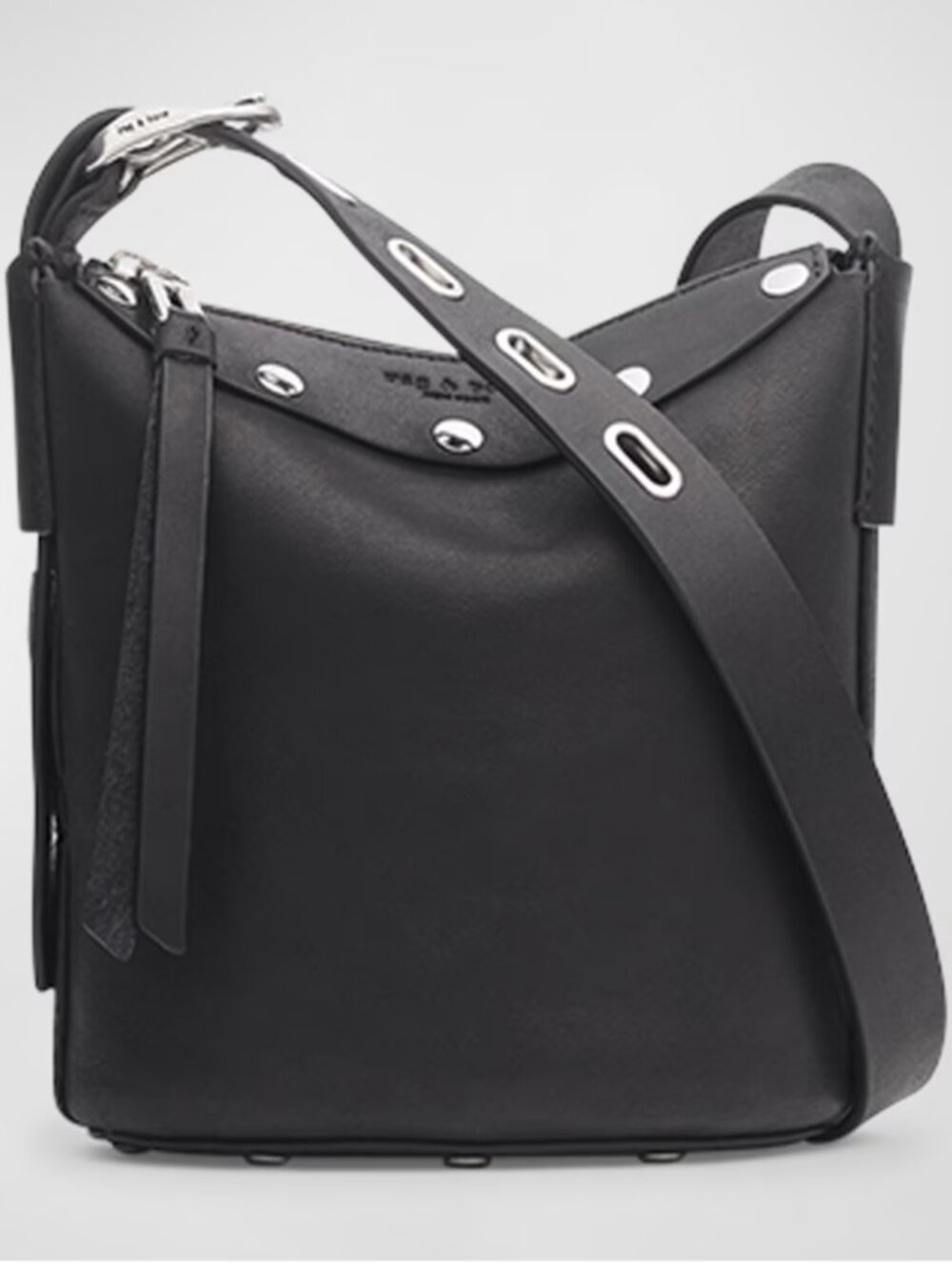rag & bone Belize Studded Mini Bucket Bag - Black